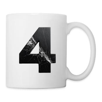 Zerbrochene Vier Muster - Tasse - Weiß - Rechts