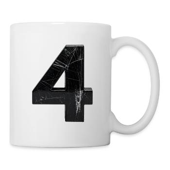 Reinforced four-piece design with scratches - Mug - white - Right