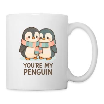 Penguins in love in the snow – You're My Penguin - Mug - white - Right