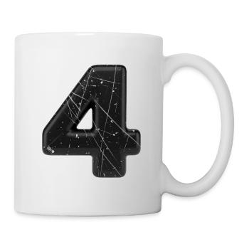 Noir 4 avec éclaboussures - Mug blanc - blanc - Droite