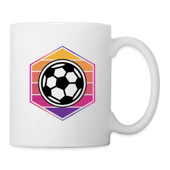 Fußball Ball Vintage - Tasse - Weiß - Rechts