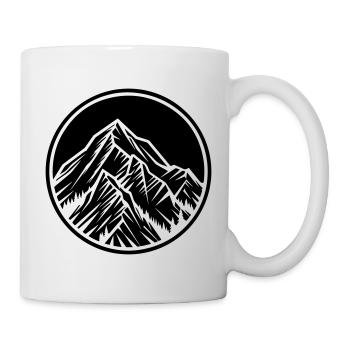 Berge Symbol Felsen - Tasse - Weiß - Rechts