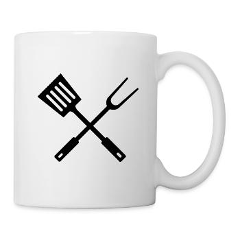 BBQ grill utensils - Mug - white - Right