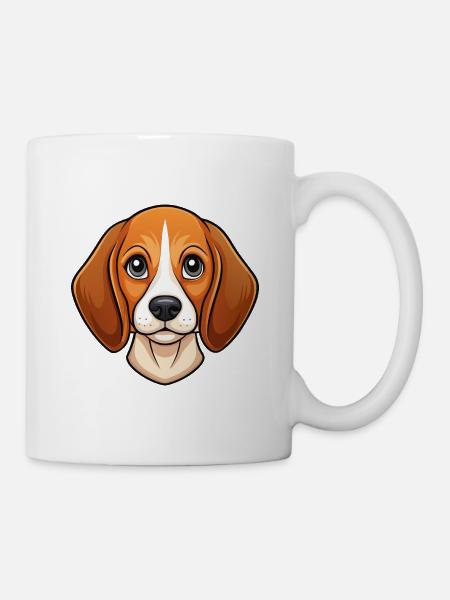 Beagle-Gesicht - Tasse - Weiß