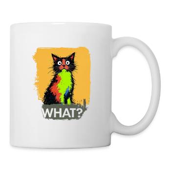 What Katze Farbexplosion - Tasse - Weiß - Rechts