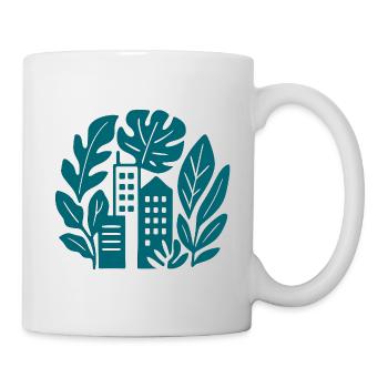 Green cityscape UrbanMix - Mug - white - Right