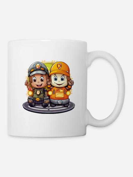 Zwei Minenhelden - Tasse - Weiß