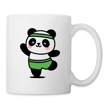Kawaii Sporty Panda - Fun and Cute - Mug - white - Right