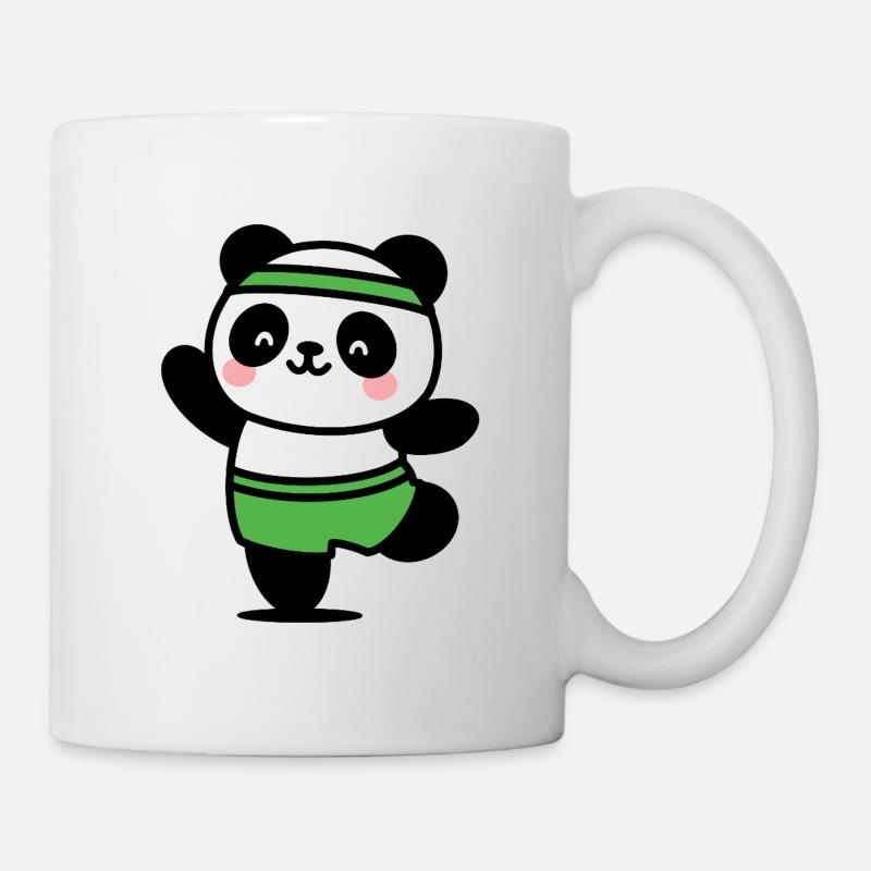 Panda sportif kawaii - fun et mignon - Mug blanc - blanc