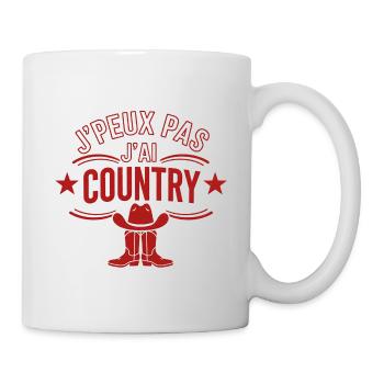J'peux pas j'ai country - Mug blanc - blanc - Droite