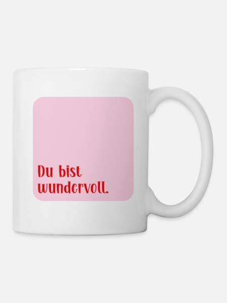 Liebe Wundervoll - Tasse - Weiß