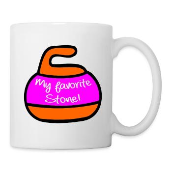 Valentinstags-Curling - Tasse - Weiß - Rechts