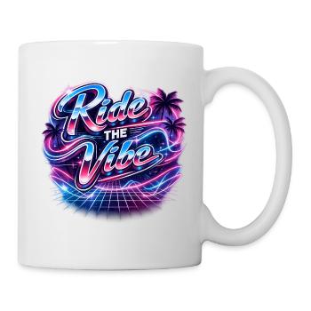 Ride the Vibe Neon 80s Palm - Mug - white - Right