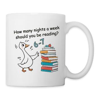 How many nights a week read 6-7 - Mug - white - Right