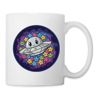 Cuddly UFO with star magic - Mug - white - Right