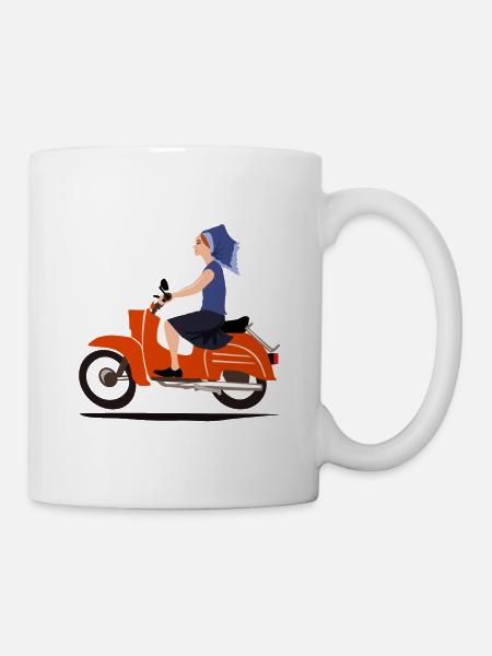 DELNJOSERBOWKA MOPED - Tasse - Weiß