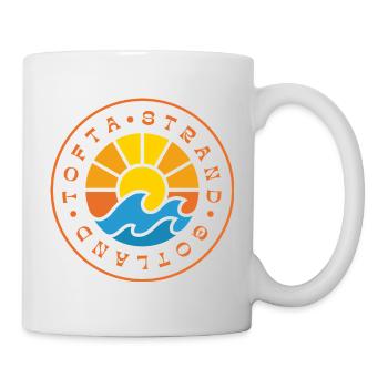 Tofta Strand Gotland, Sonne und Wellen - Tasse - Weiß - Rechts