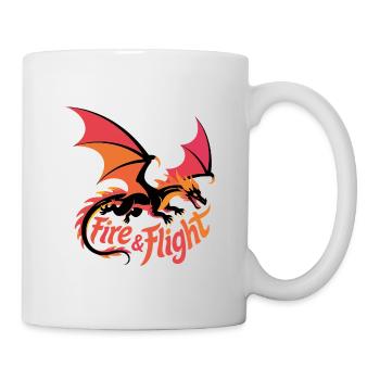 Feuer & Flug Drachenkunst - Tasse - Weiß - Rechts