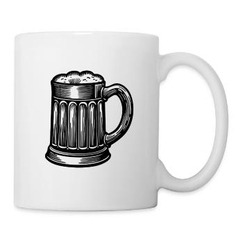 Bierkrug - Tasse - Weiß - Rechts