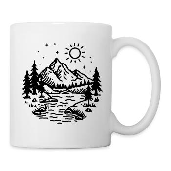 Mountains Landscape Forest - Mug - white - Right