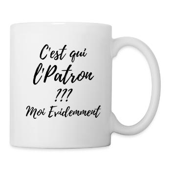 C’est qui le Patron Script - Mug blanc - blanc - Droite