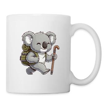 Niedliches Wandern Koala-Bären-Trekking-Kunst - Tasse - Weiß - Rechts
