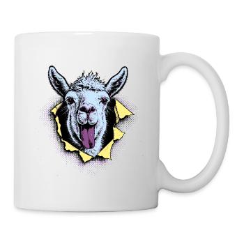 Llama Pop Art – Naughty Tongue Illustration - Mug - white - Right