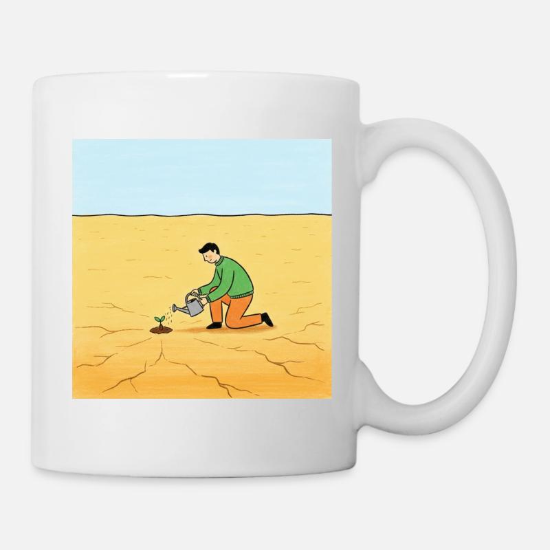 Samen der Hoffnung in der Wüste - Tasse - Weiß