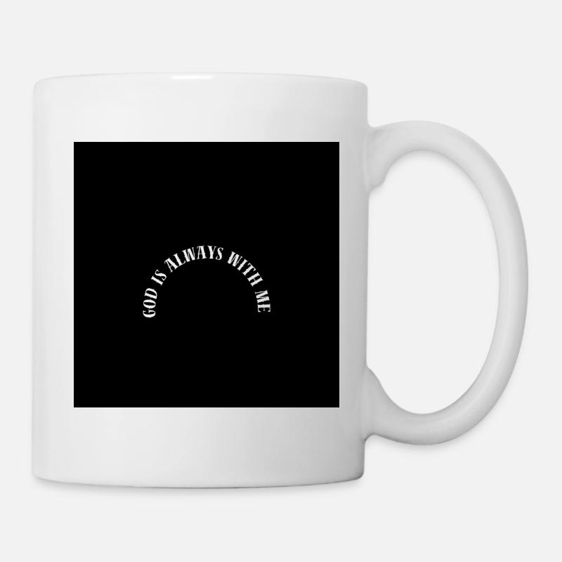 Que Dieu soit toujours avec moi, incline-toi - Mug blanc - blanc