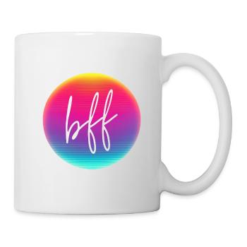 BFF! Neon Kreis Personalisierbar - Tasse - Weiß - Rechts