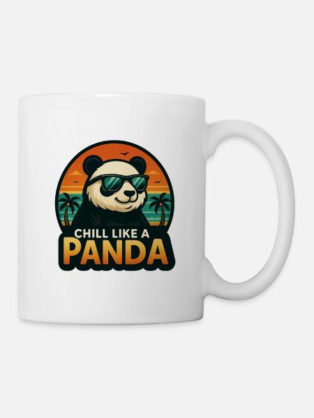Chill wie ein Panda - Tasse - Weiß