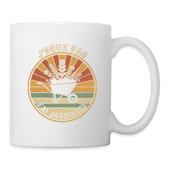 Ich kann nicht, ich habe Gartenarbeit - Tasse - Weiß - Rechts