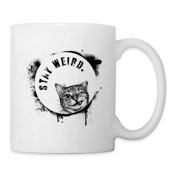 Reste bizarre Illustration de chats modernes style Street - Mug blanc - blanc - Droite