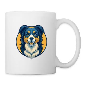 Australian Shepherd Dog Kawaii Cartoon Clipart - Mug - white - Right