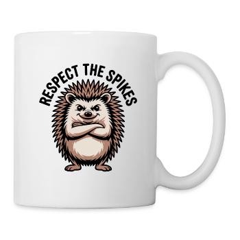 Cool hedgehog with crossed arms - Mug - white - Right
