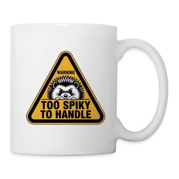 Too Spiky to Handle Hedgehog Motif - Mug - white - Right