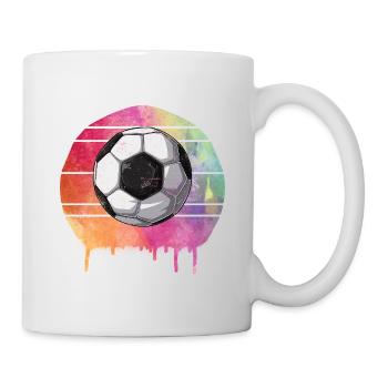 Fußball Ball - Tasse - Weiß - Rechts