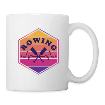 Rowing Herzschlag Vintage - Tasse - Weiß - Rechts