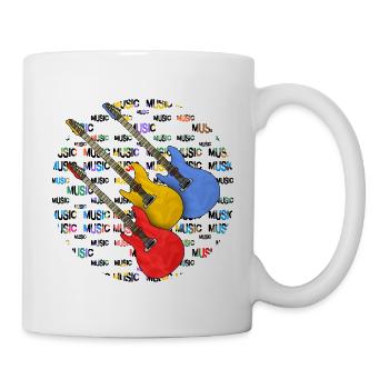 Guitares - Mug blanc - blanc - Droite