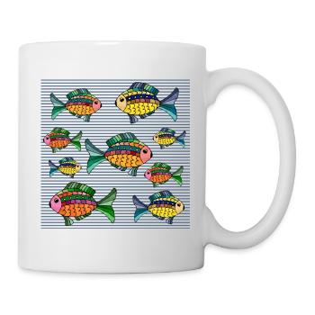 Poissons - Mug blanc - blanc - Droite