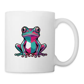 Bunter geometrischer Frosch - Tasse - Weiß - Rechts