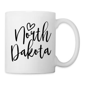 North Dakota Heart Women's Love North Dakota - Mug - white - Right