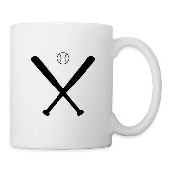 Baseballschläger - Tasse - Weiß - Rechts