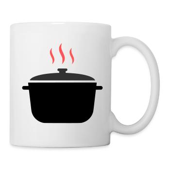 Kochtopf Dampf Kochen - Tasse - Weiß - Rechts