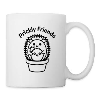 Meilleurs amis hérissons et cactus - Mug blanc - blanc - Droite