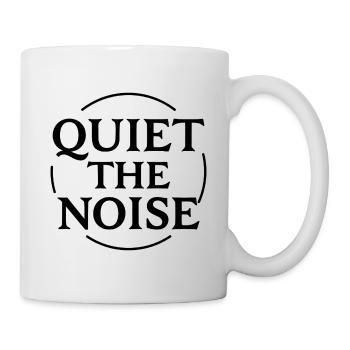 Faites taire la déclaration de bruit en cercle pour la concentration - Mug blanc - blanc - Droite