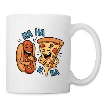 Pizza and Hot Dog: A Merry Duo - Mug - white - Right