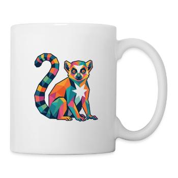 Design lémurien coloré - Mug blanc - blanc - Droite