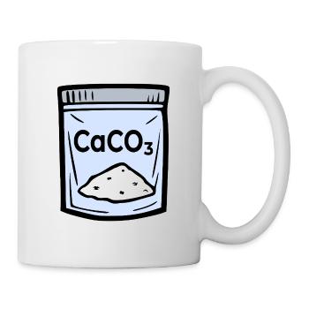 Carbonate de calcium, calcaire calcaire - Mug blanc - blanc - Droite