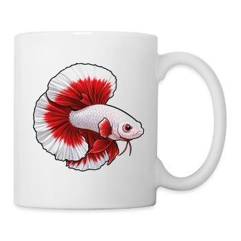 Red White Kampffisch - Tasse - Weiß - Rechts